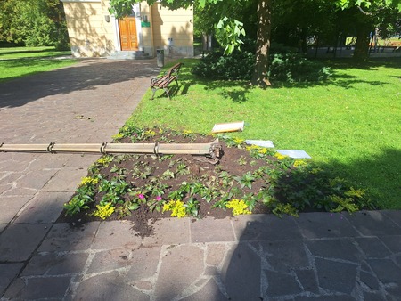 Vandalizem v Mestnem parku Krško