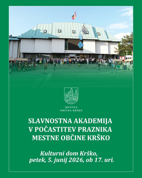 Vabilo na slavnostno akademijo v počastitev praznika Mestne občine Krško