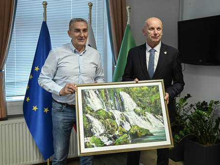 Sprejem gostov iz pobratene Bajine Bašte 