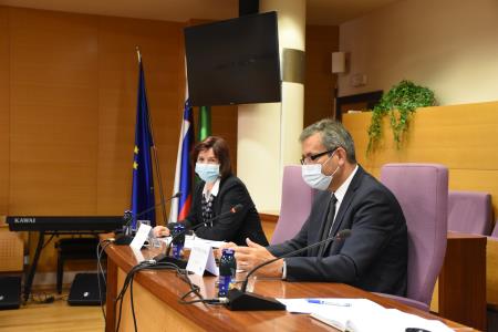 Župan občine Krško mag. Miran Stanko in direktorica občinske uprave Melita Čopar