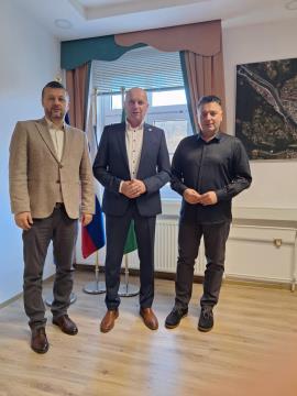 Delegacija iz srbske Bajine Bašte na obisku v Krškem (FOTO: MO Krško)