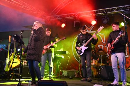 V Krškem prižgali praznične luči in osvetlili smreko na Trgu Matije Gubca