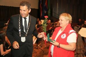 7. junij praznik občine Krško: Velika znaka Občine Krško Jerneju Žarnu ter družbi Gen - I