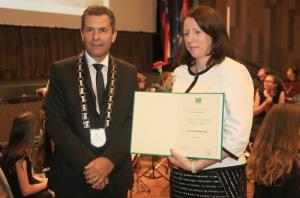 7. junij praznik občine Krško: Velika znaka Občine Krško Jerneju Žarnu ter družbi Gen - I