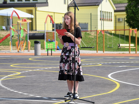 Slovesno odprtje prenovljenega šolskega igrišča pri Osnovni šoli Koprivnica