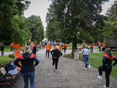 Evropski teden mobilnosti v Krškem začeli z vadbo »1000 gibov«