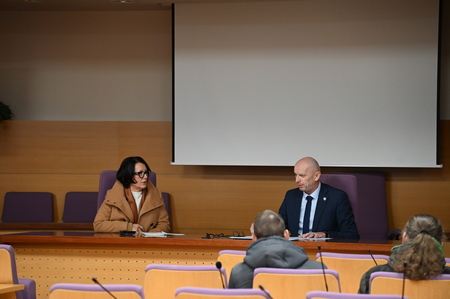 Predsednica uprave družbe Vipap Videm Krško Milena Resnik in župan Janez Kerin