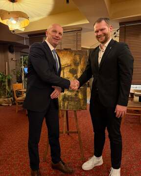 Obisk novega župana Obrigheima v Krškem / FOTO: Thorsten Sienholz / Instagram